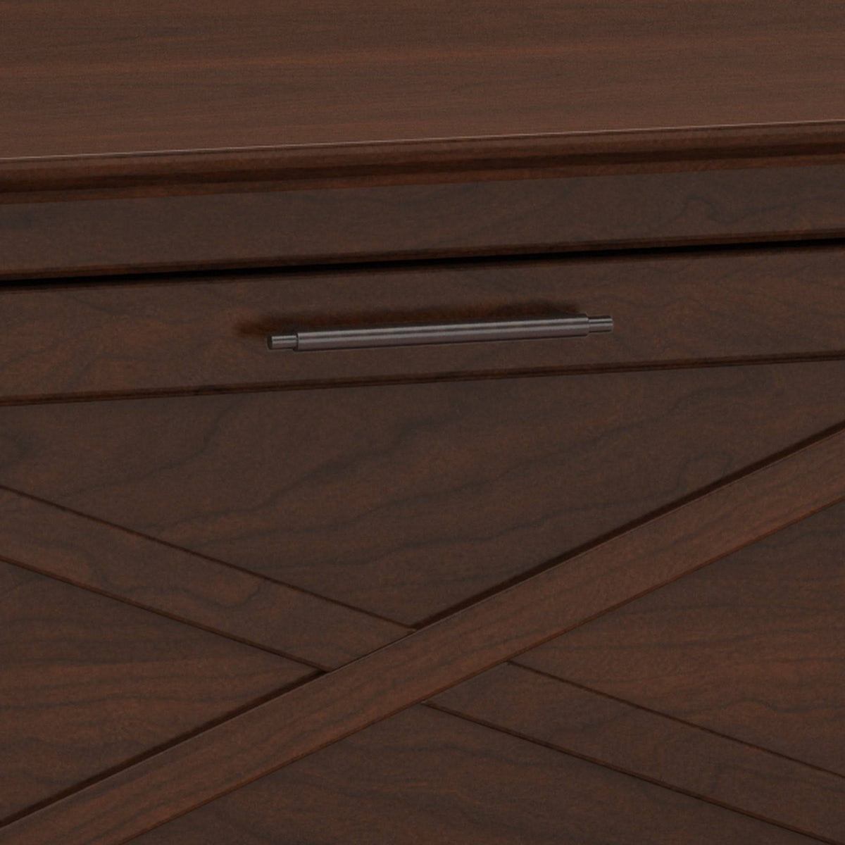 48-Inch Writing Desk with Lateral File Cabinet E22176