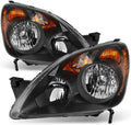 Black Housing Headlights Headlamps Driver + Passenger Side I415020