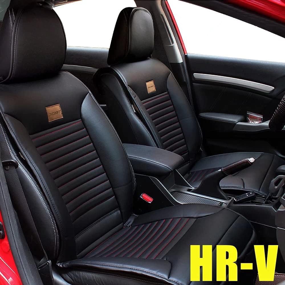 Custom Fit Faux Leather Car Seat Covers Full Set Black I4405