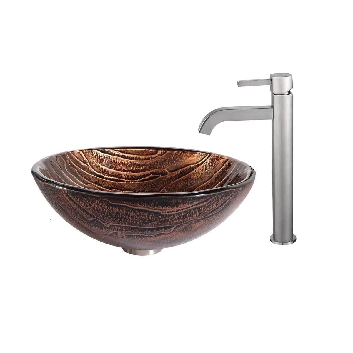 Glass Vessel Sink and Faucet Y932