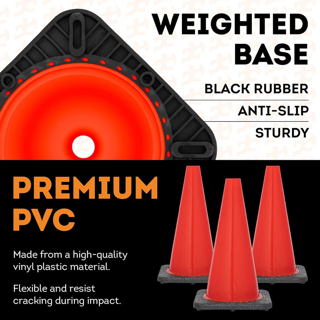 12 Inch Orange PVC Safety Cone C502