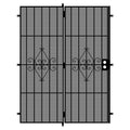 Black Steel Patio Security Door with Expanded Metal Screen B222165