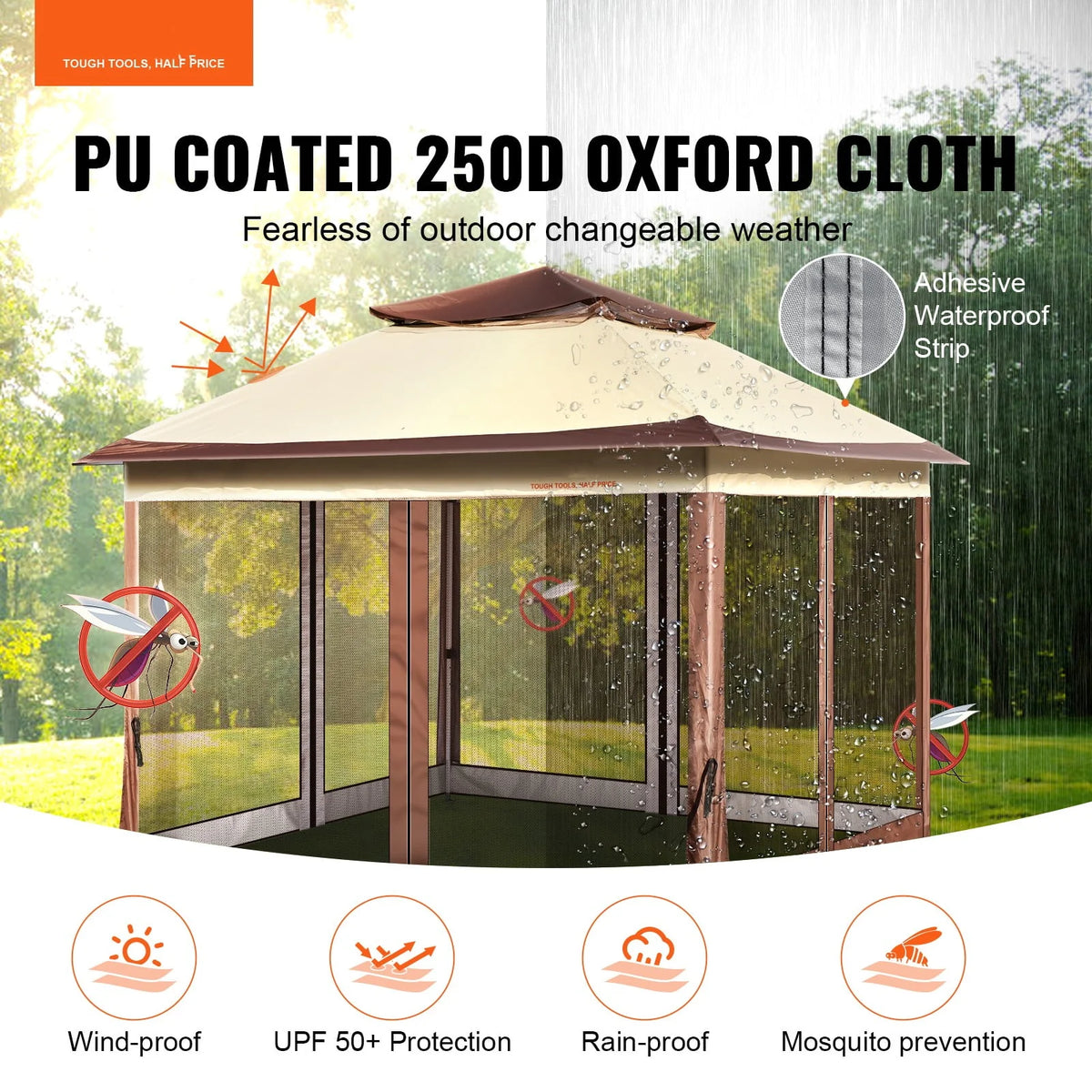 11 x 11 FT Pop up Gazebo with Mosquito Netting Q5764