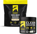 100% Whey Protein Powder Vanilla Bean 4 lb & Creatine Monohydrate Powder Unflavored 45 Servings S14450