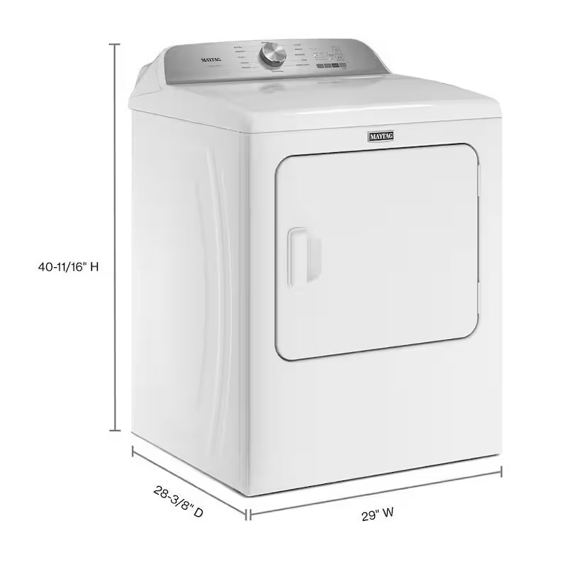 7.0 cu. ft. Vented Gas Dryer in White A776