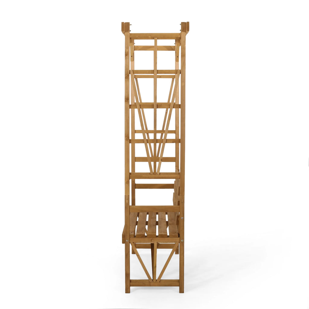 Outdoor Fir Wood Arbor Bench J666451