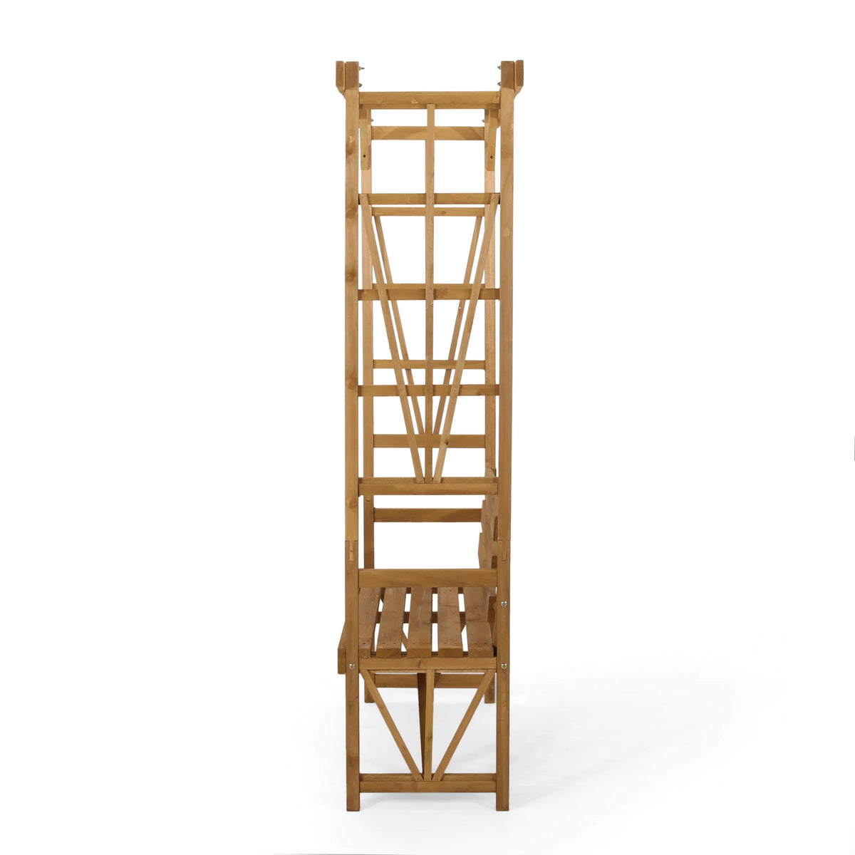 Outdoor Fir Wood Arbor Bench J666451