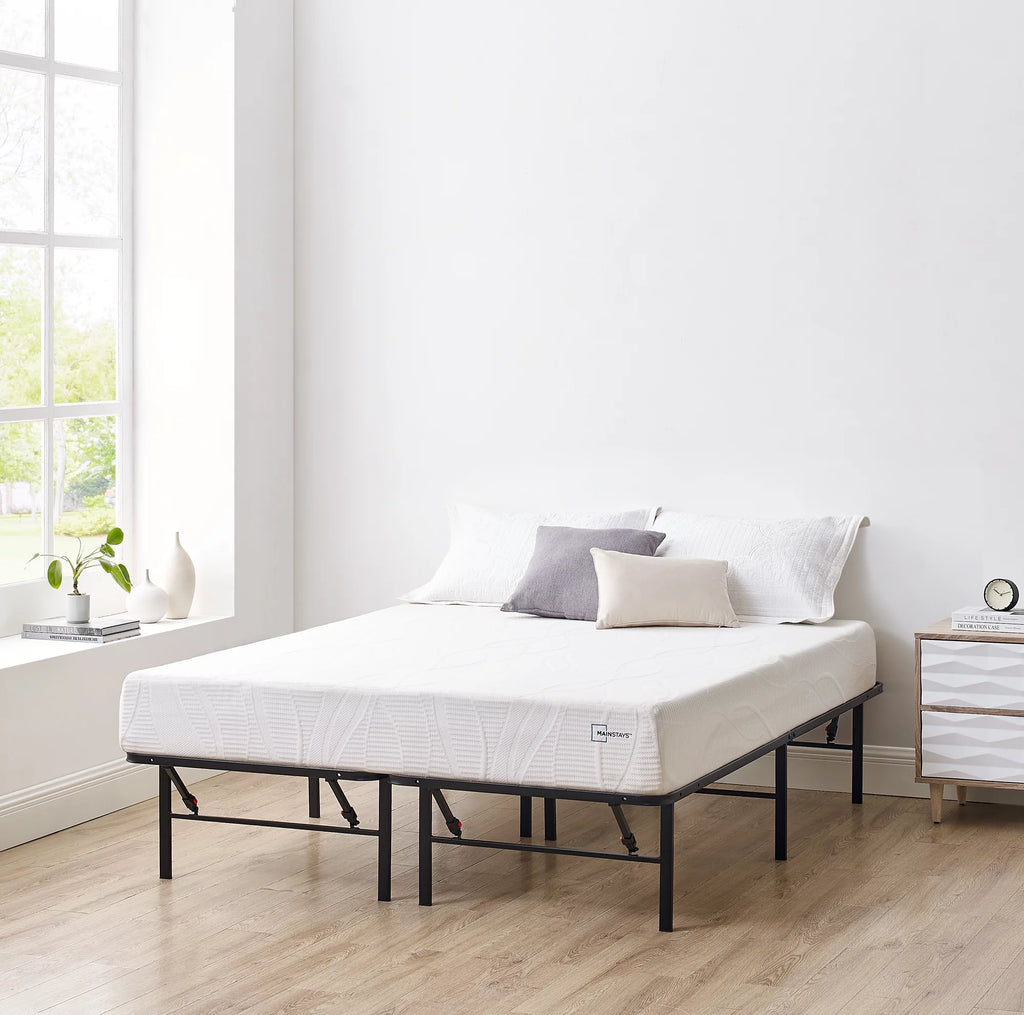 14 Convertible High Platform Metal Bed Frame, Twin/Full, Black G877