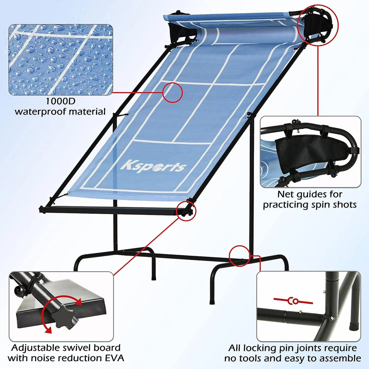 Tennis Rebounder Net Blue P699654