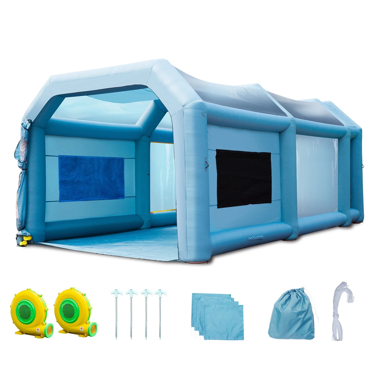 Inflatable Paint Booth 26x15x11ft with Filter System Blower A156028