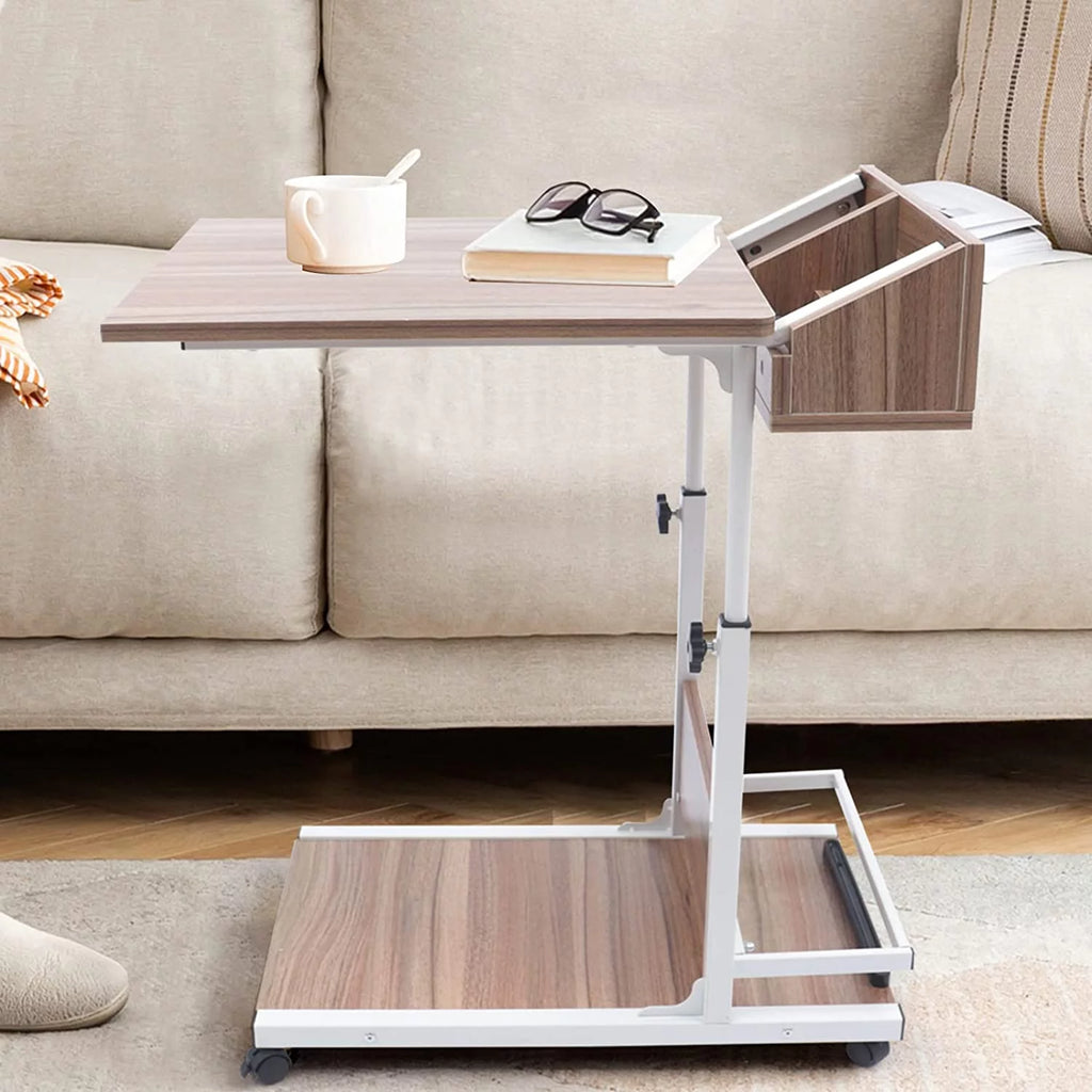 C Shaped Side Table with Wheels V814118