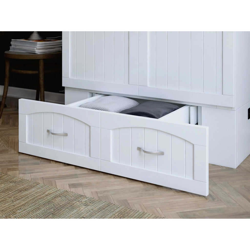 White Murphy Bed Chest with Charging Station C893532