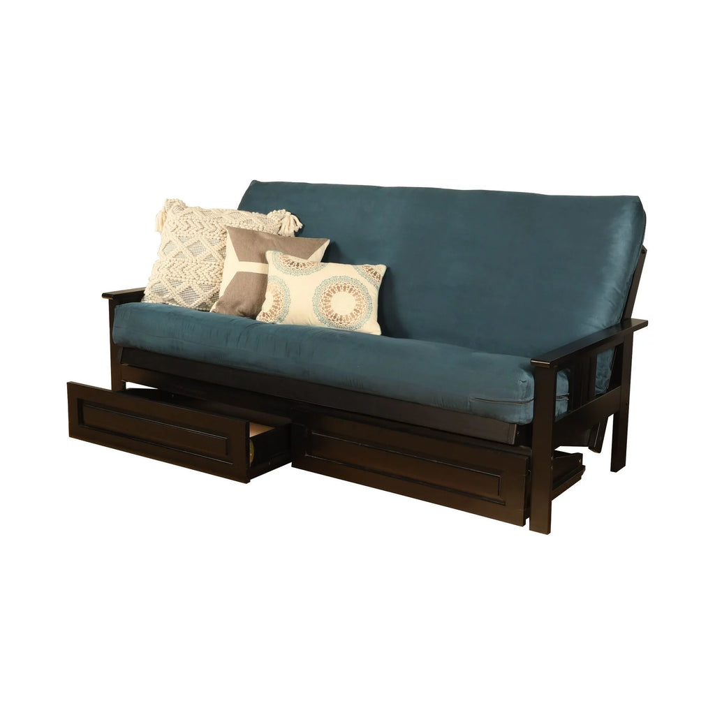 Black Sofa with Storage and Removable Mattress Cover Z1195