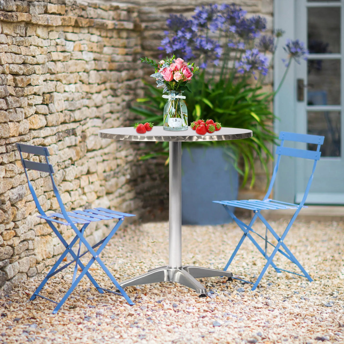 27.5 Round Aluminum Bistro Table P914