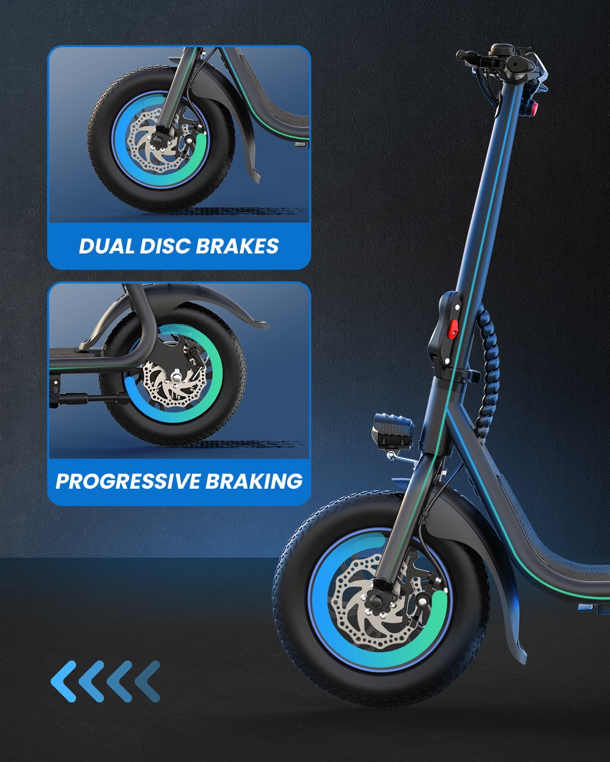 450W 36V Foldable Electric Scooter with Seat Basket 12 in Off-Road Tires Black Q538202