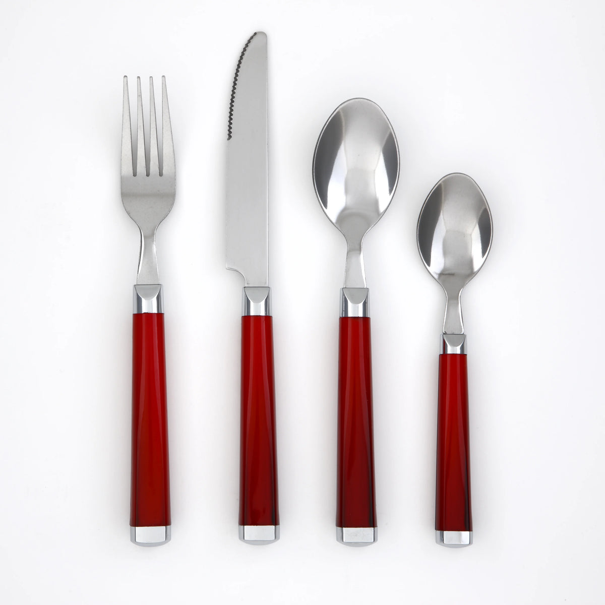 Red 16-Piece Flatware Set J718059