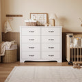 Black 6 Drawer Double Dresser P946478