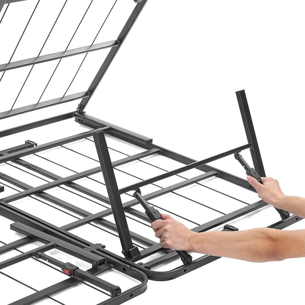 14 Convertible High Platform Metal Bed Frame, Twin/Full, Black G877