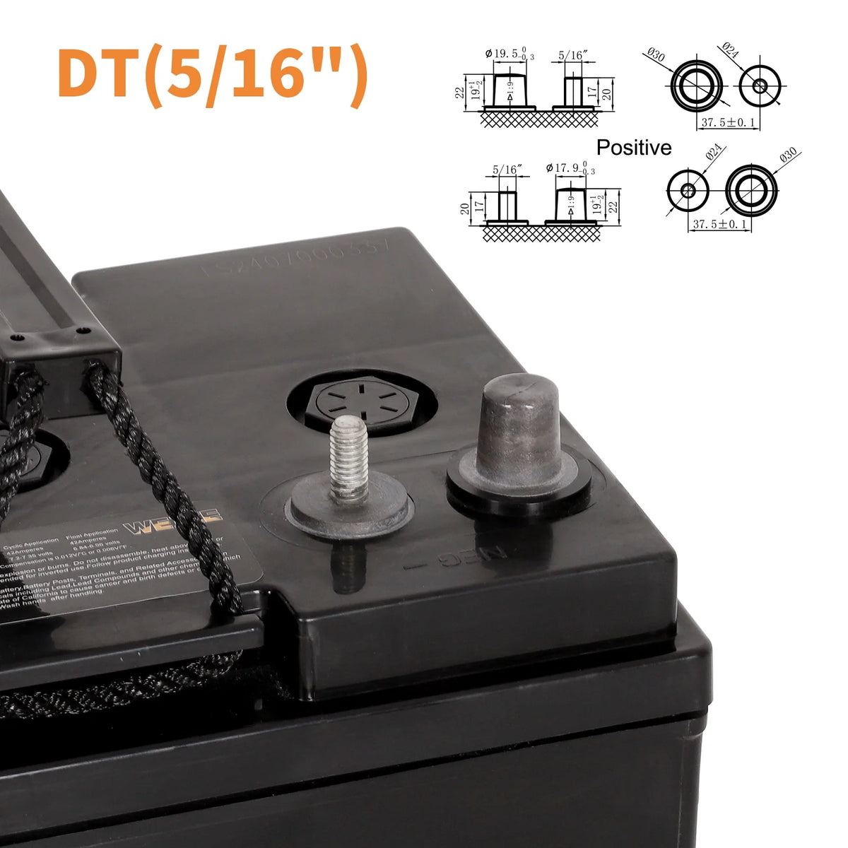 6V 210ah Deep Cycle AGM Battery Y183