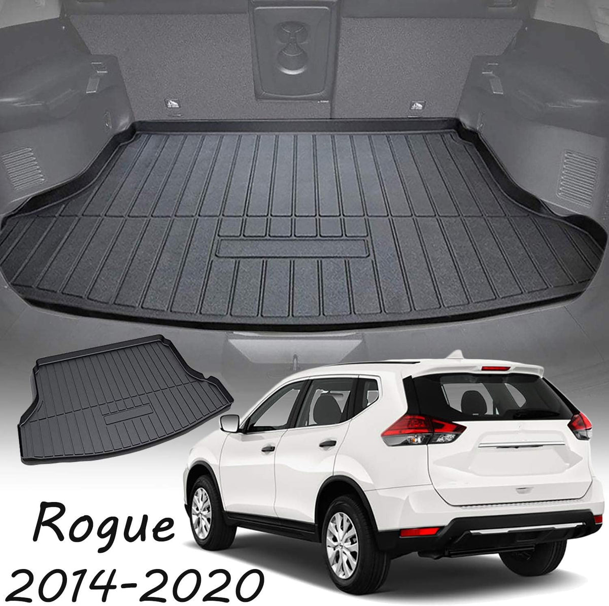 Black Cargo Liner Trunk Mat Cargo Tray U53476