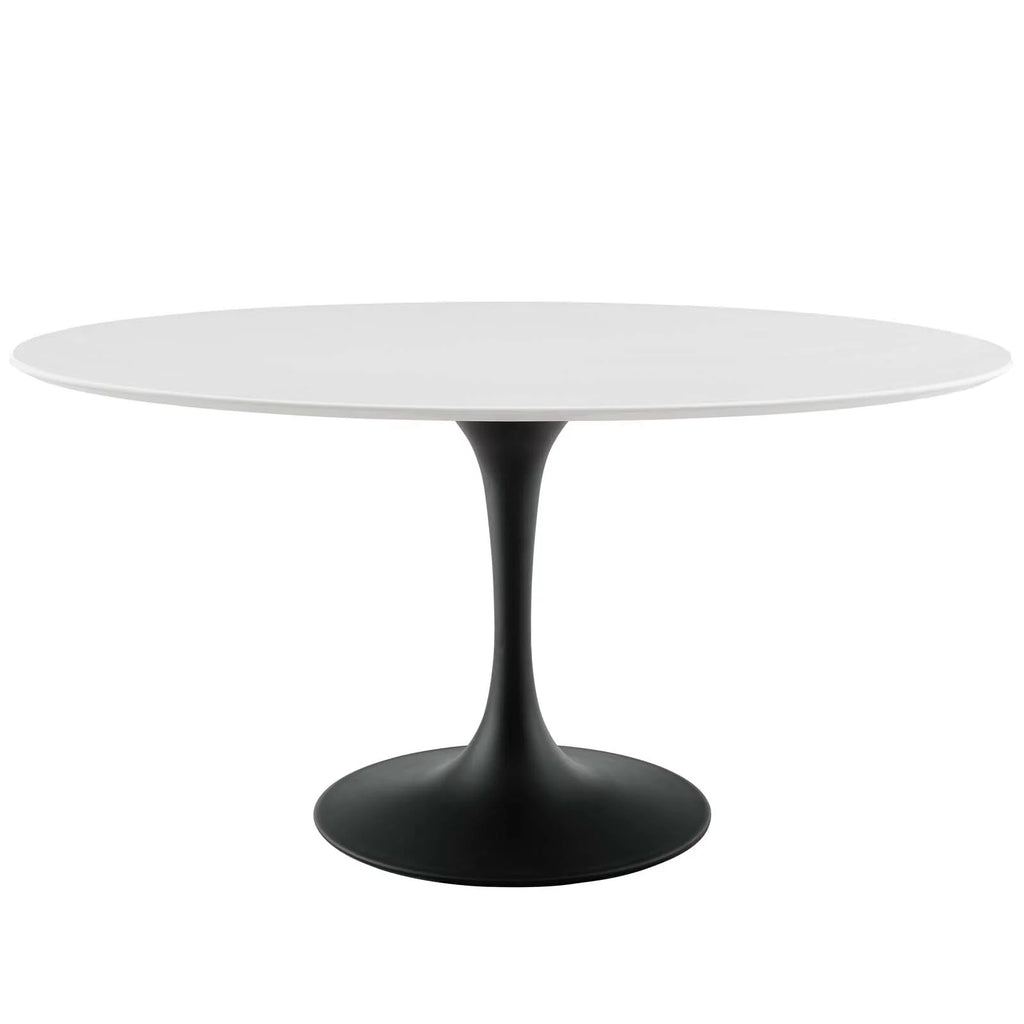 Oval Wood Metal Steel Dining Table K307