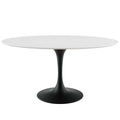 Oval Wood Metal Steel Dining Table K307