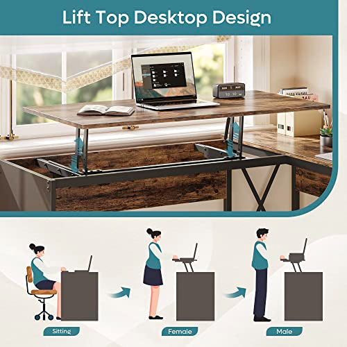 L Shaped Desk with File Drawer X690