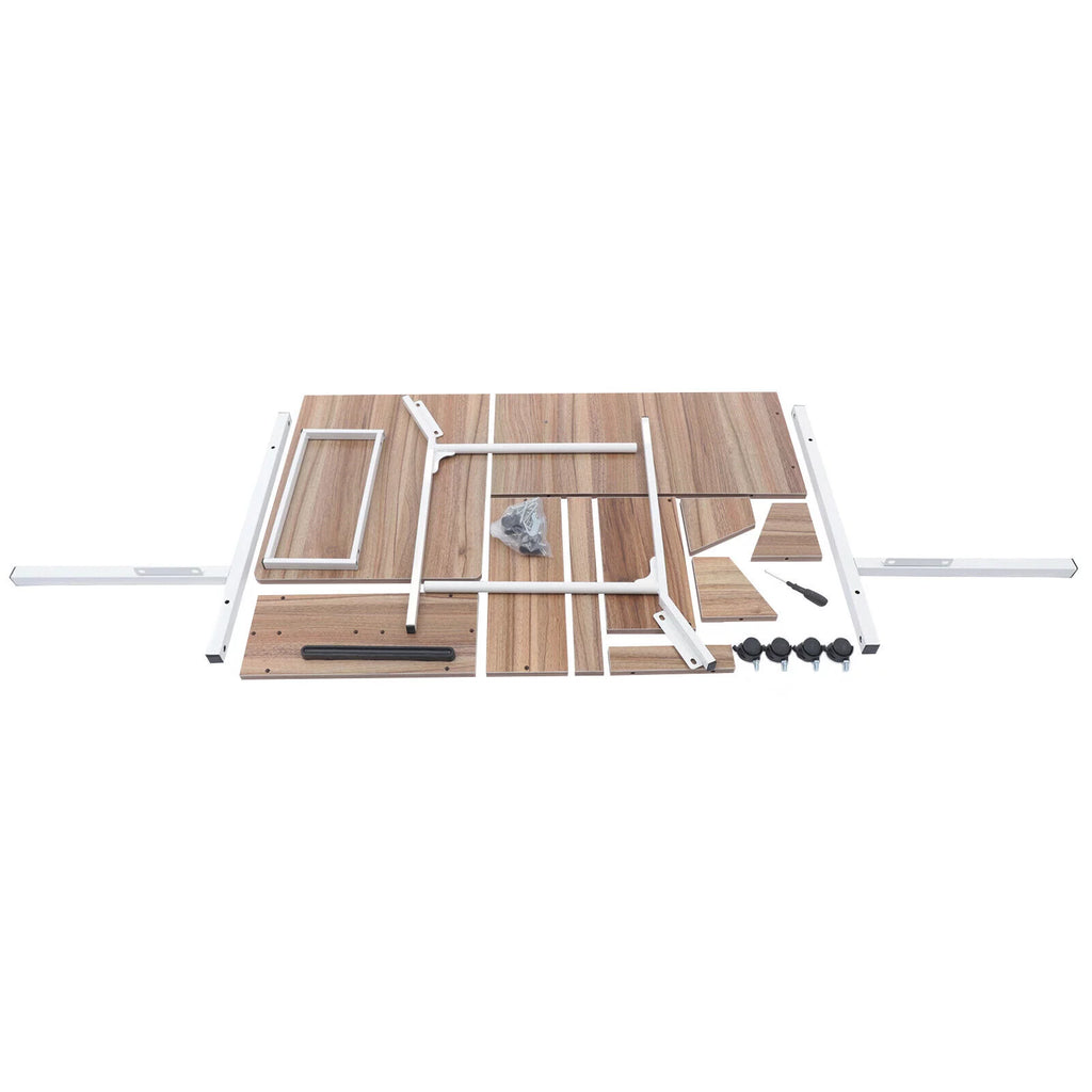 C Shaped Side Table with Wheels V814118