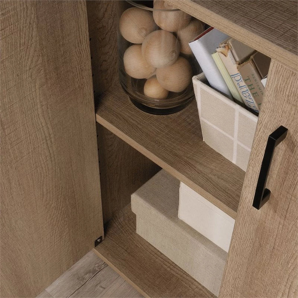 4-Shelf Engineered Wood Bookcase with Doors A6702