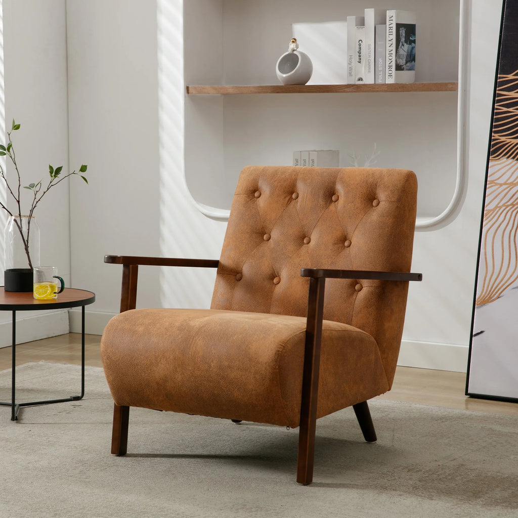Lounge Arm Chair Wood Frame E77856