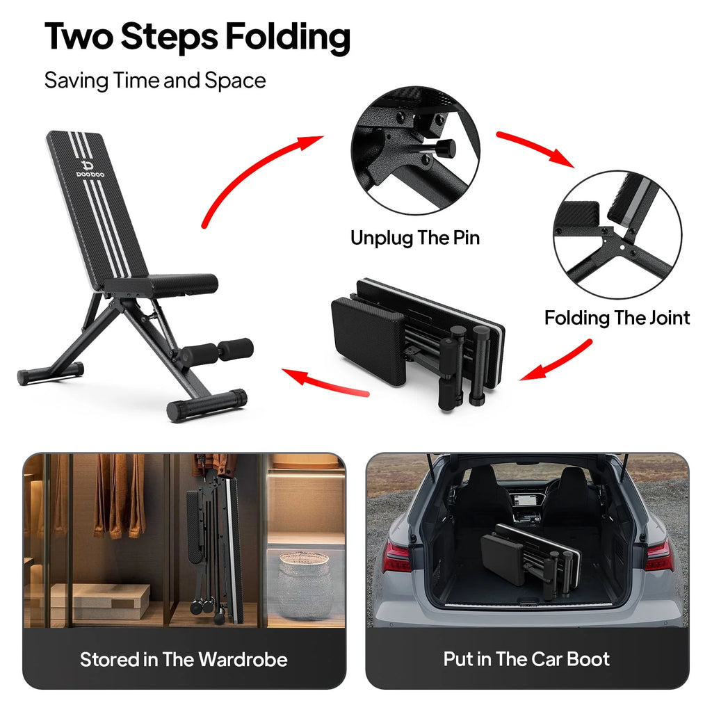 Foldable Adjustable Weight Bench K63366