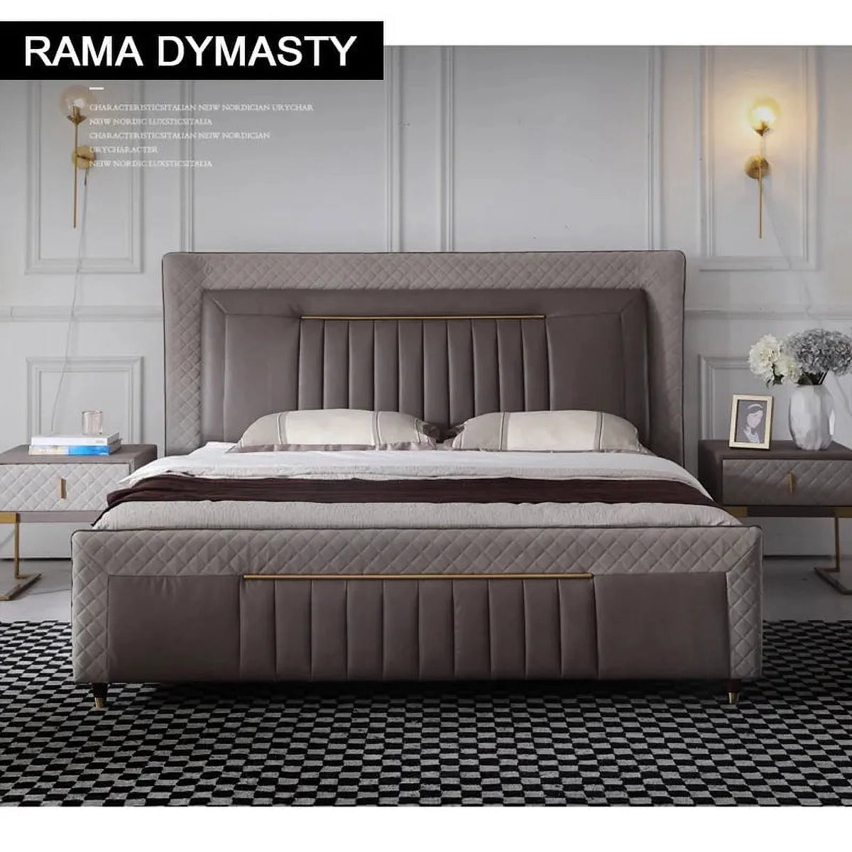 Genuine Leather King Queen Size Bed Z4029