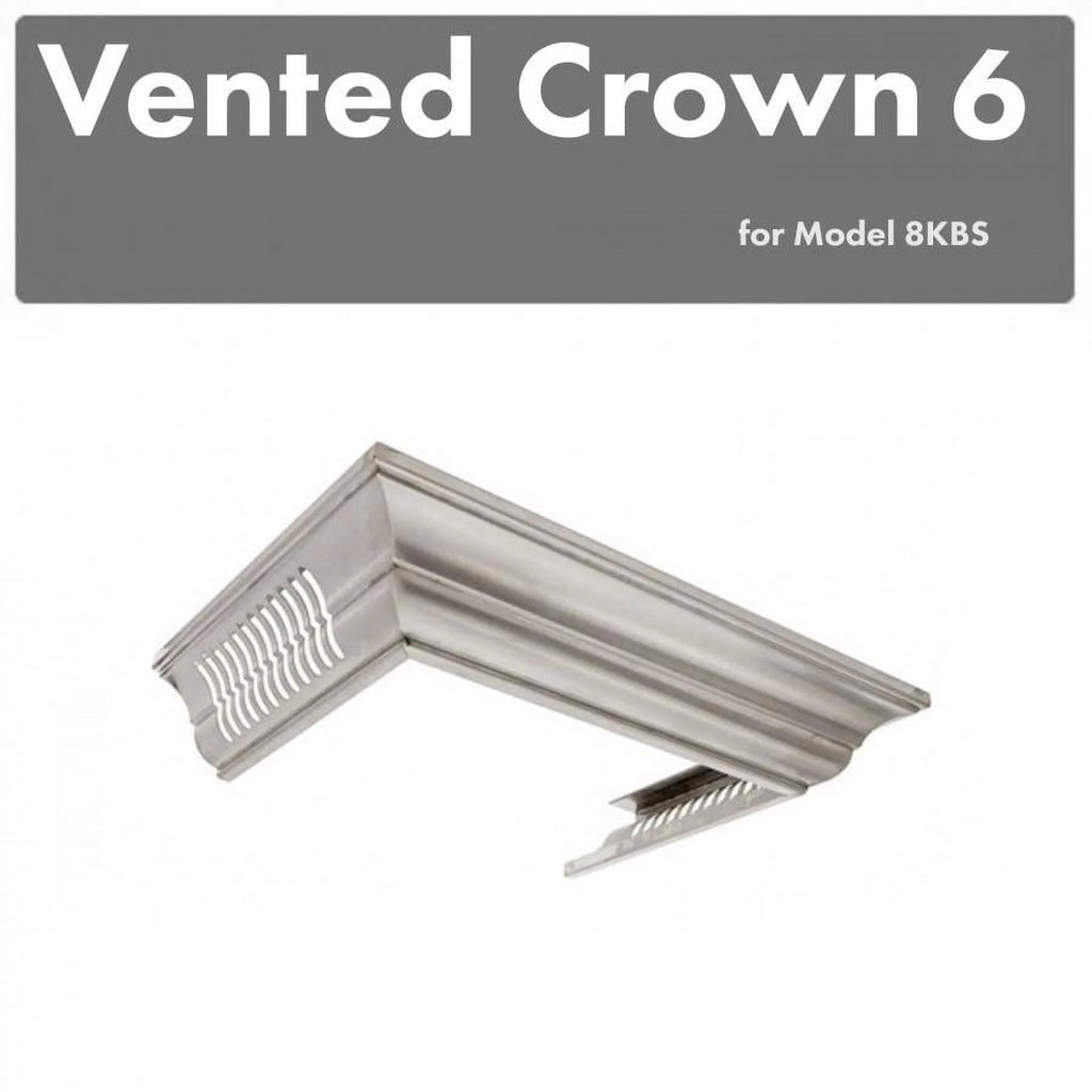 Vented Crown Molding Profile 6 for Wall Mount Range Hood in Stainless Steel B97399