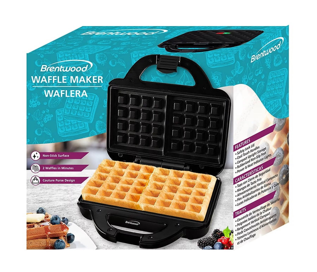 Black Non-Stick Dual Waffle Maker W27980