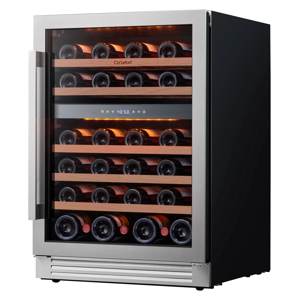 24 Inch 46 Bottle Dual Zone Wine Cooler Refrigerator B57545