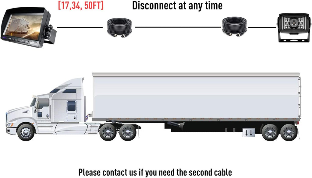 HD Wired Backup Camera System Kit with 7'' LCD Monitor X656302