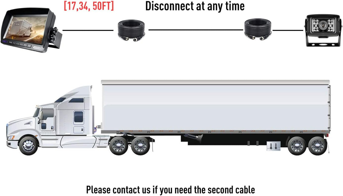 HD Wired Backup Camera System Kit with 7'' LCD Monitor X656302