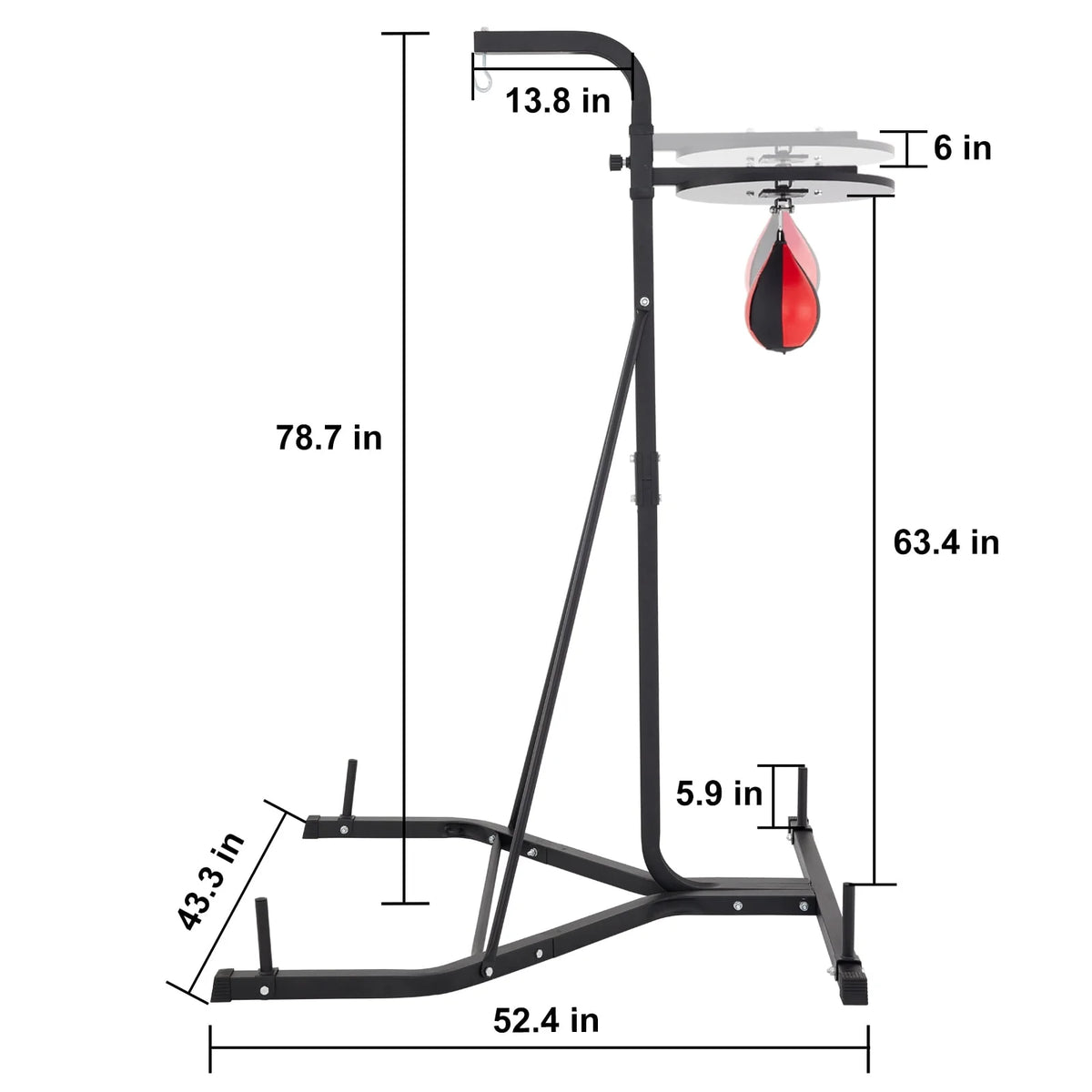 Free Standing Foldable Single Station Punching Bag Stand P85379