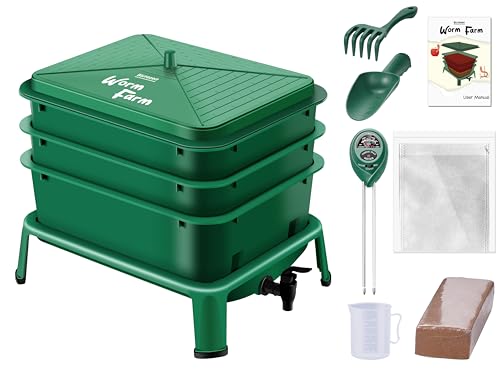 5-Tray Worm Compost Bin 53QT Indoor Outdoor N7015
