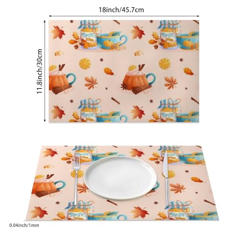 Faux Leather 12 X 18 Inch Placemats 6 Pack O743