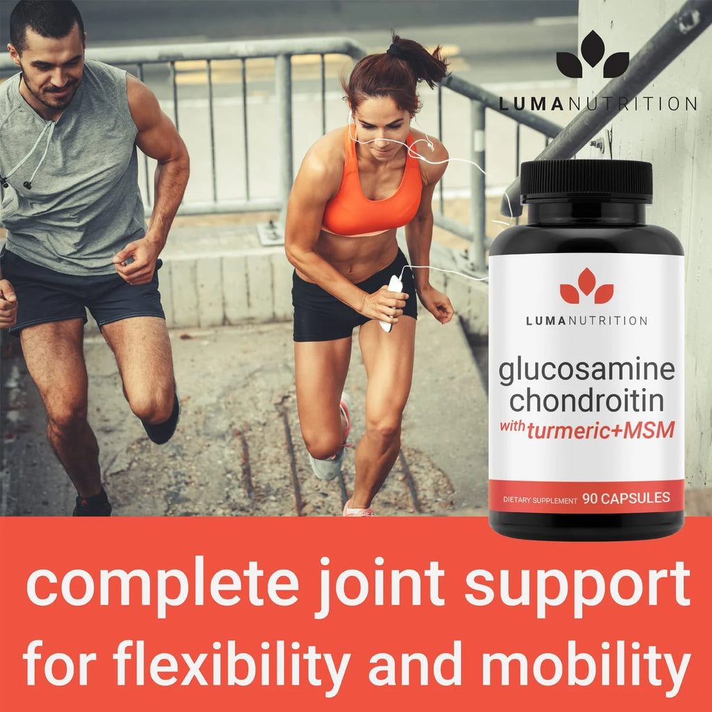 Glucosamine Chondroitin MSM Turmeric Boswellia Joint Supplement 90 Capsules Y124377