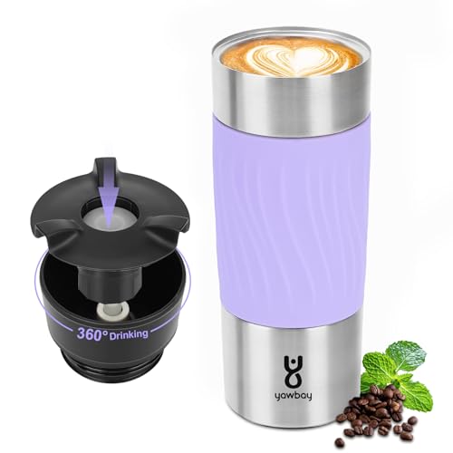 16 oz Stainless Steel Insulated Travel Coffee Mug B254163