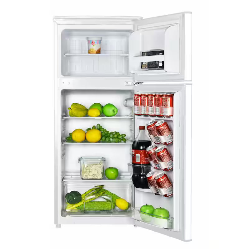 18.5 in. W 4.5 cu. ft. 2-Door Mini Refrigerator with Freezer in White G69014