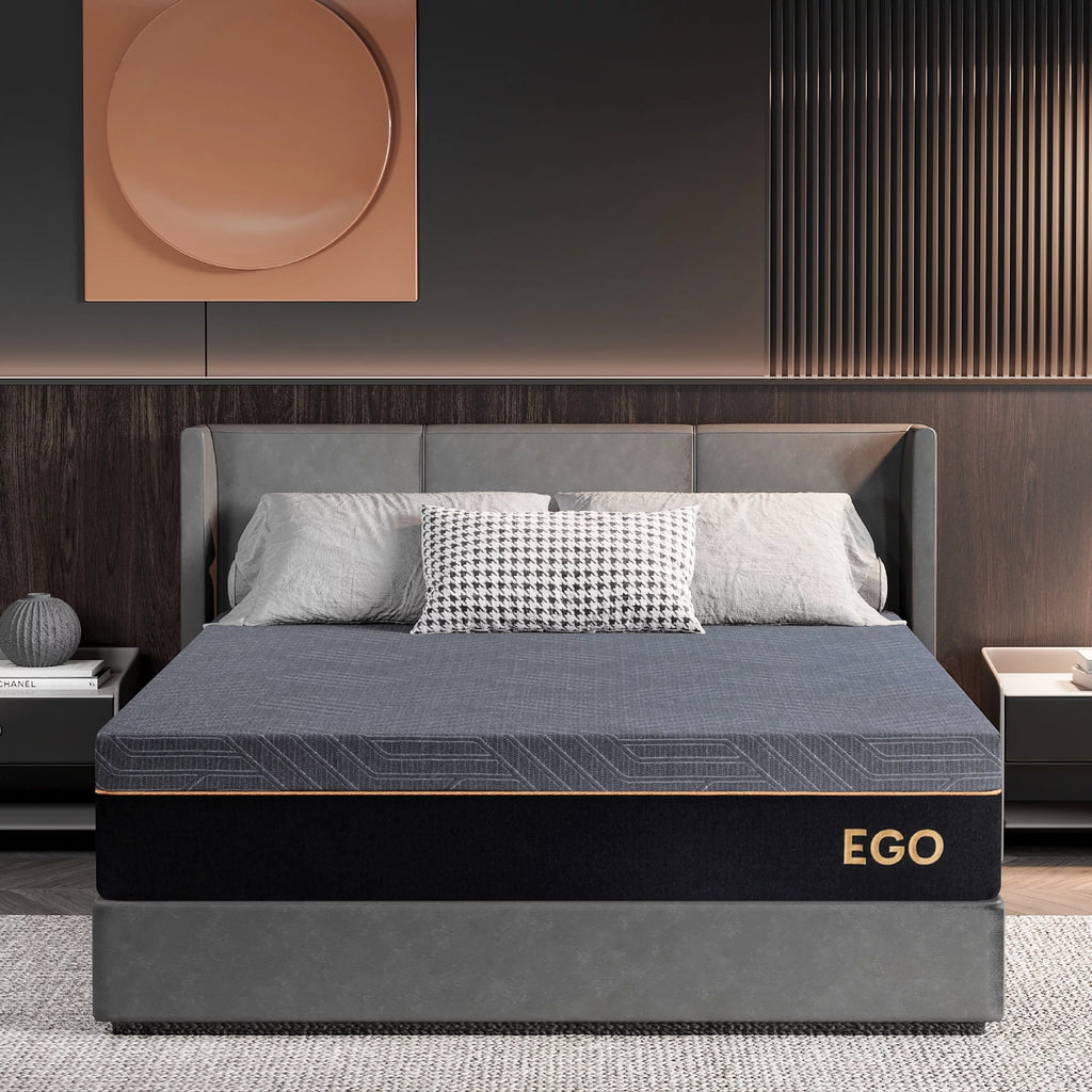 Black 12 inch Queen Gel Memory Foam Mattress Y644865
