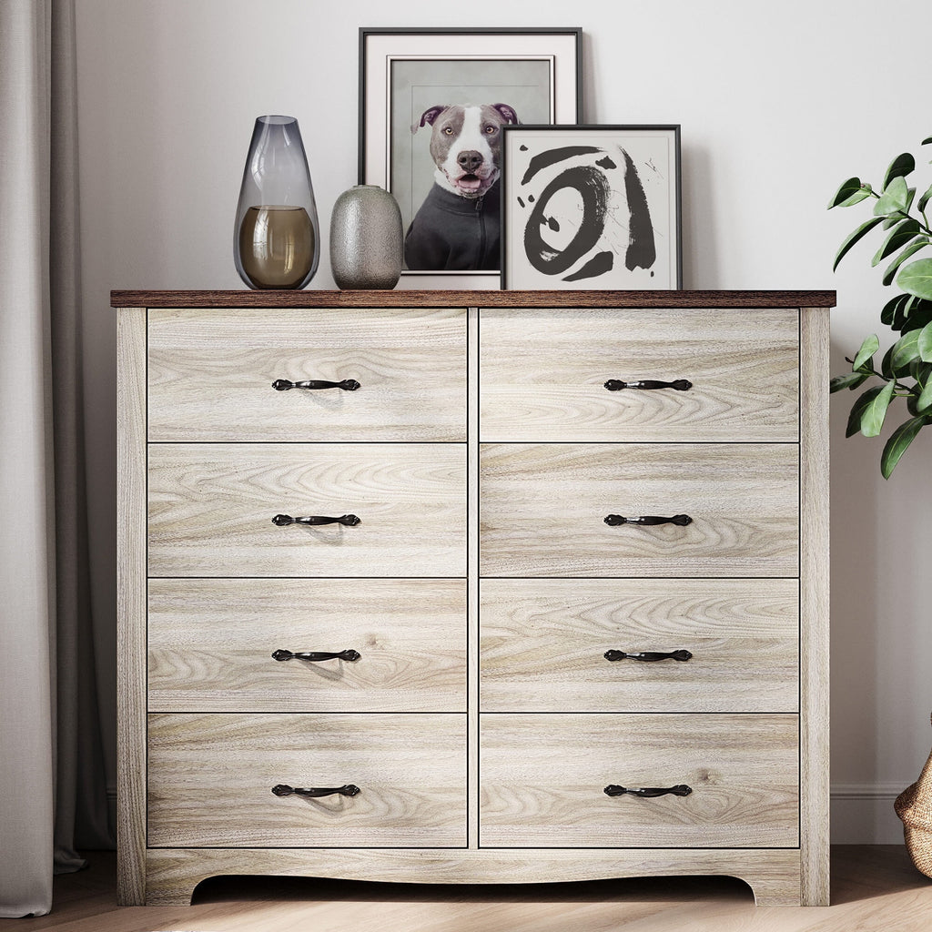 Black 6 Drawer Double Dresser P946478