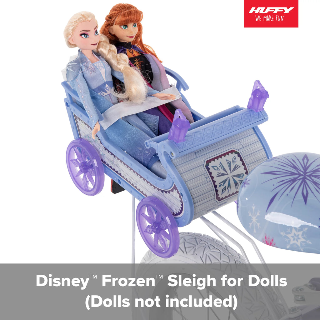 12 in. Bike with Doll Carrier Sleigh, White and Purple E87295