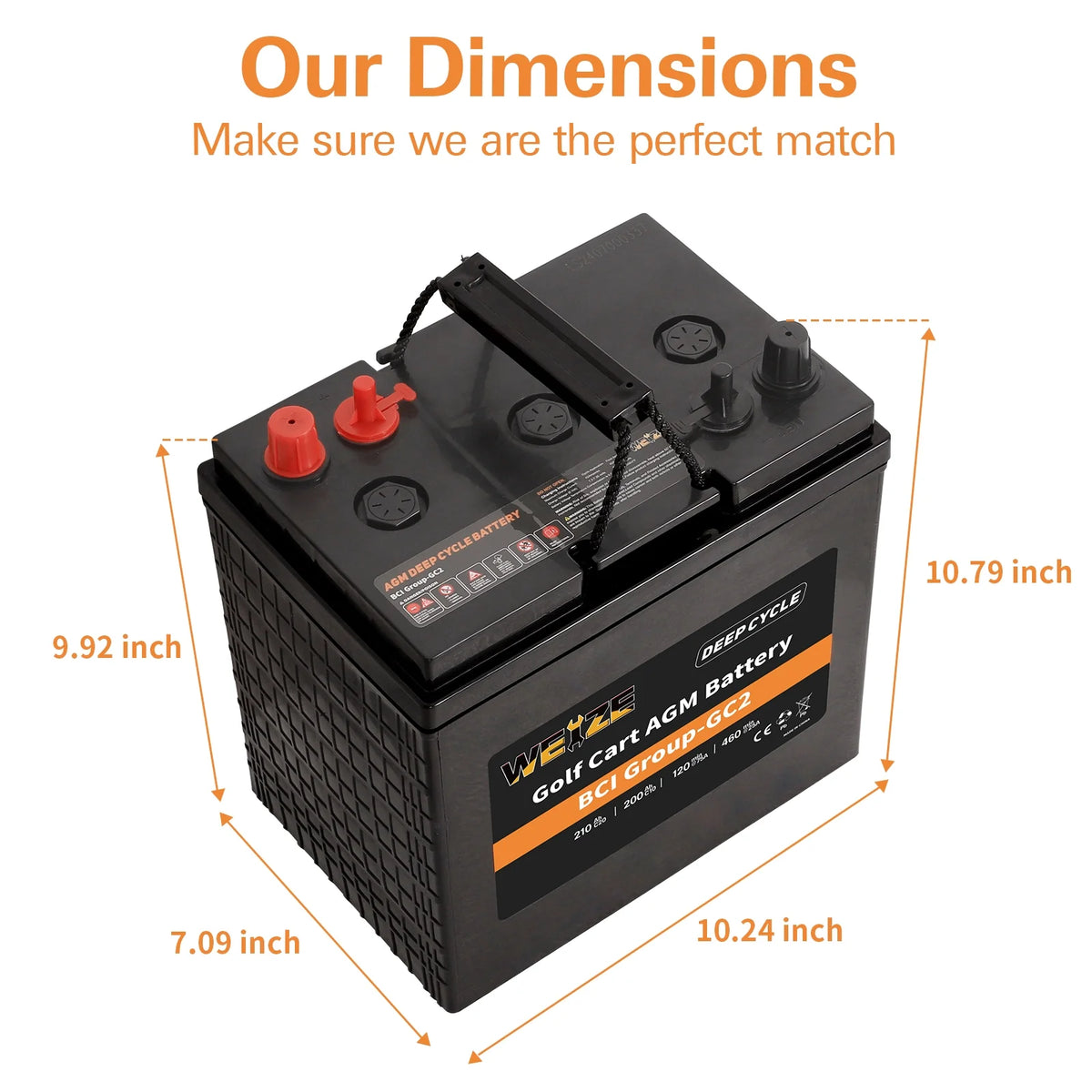 6V 210ah Deep Cycle AGM Battery Y183