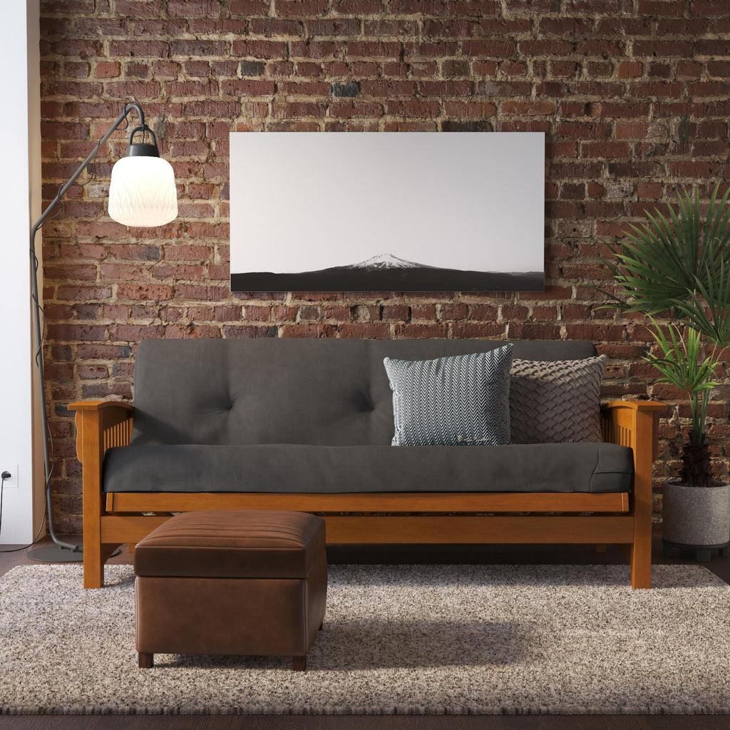 6 Inch Full Blue Microfiber Futon Mattress R8534