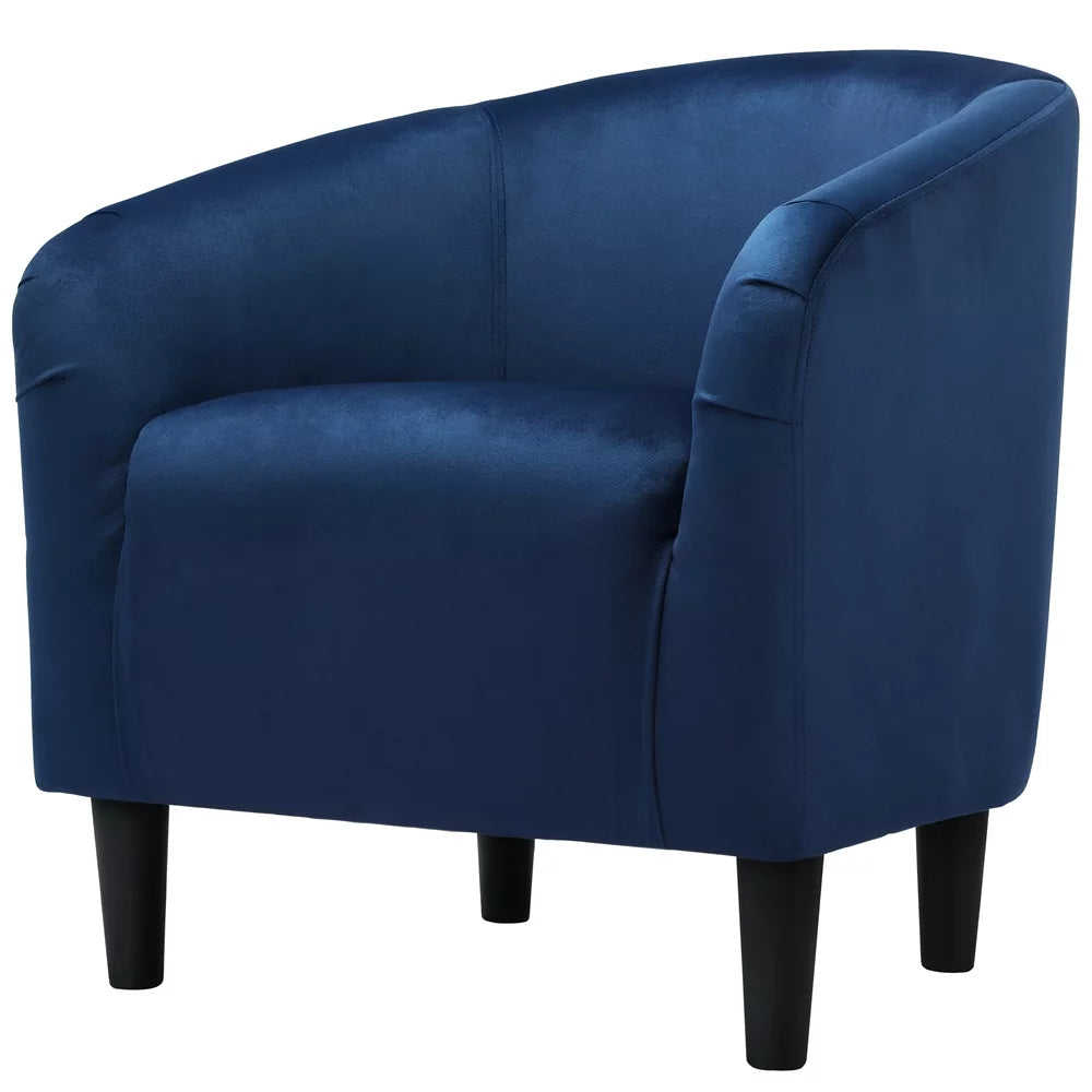 Yellow Upholstered Velvet Accent Chair Z12006