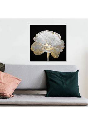 Black Gold Floral Canvas H156732